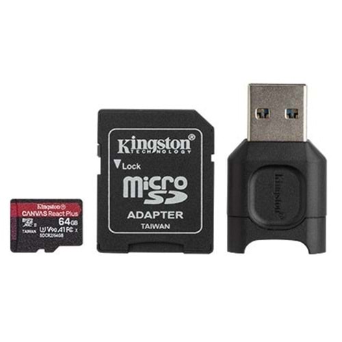Kingston MLPMR2 64GB REACT Plus SDCR2+mSD Hafıza Kartı