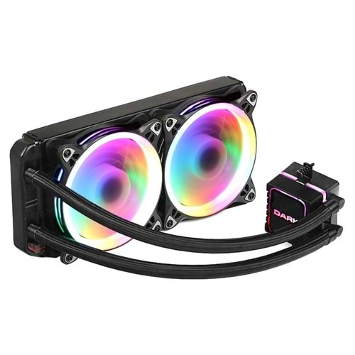 Dark DKCCW244 AquaForce 2xÇevresel Adressable RGB Aydınlatmalı Sıvı Soğutma