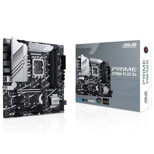 Asus Prime Z790M-Plus D4 Intel Z790 5333 MHz (OC) DDR4 Soket 1700 mATX Anakart