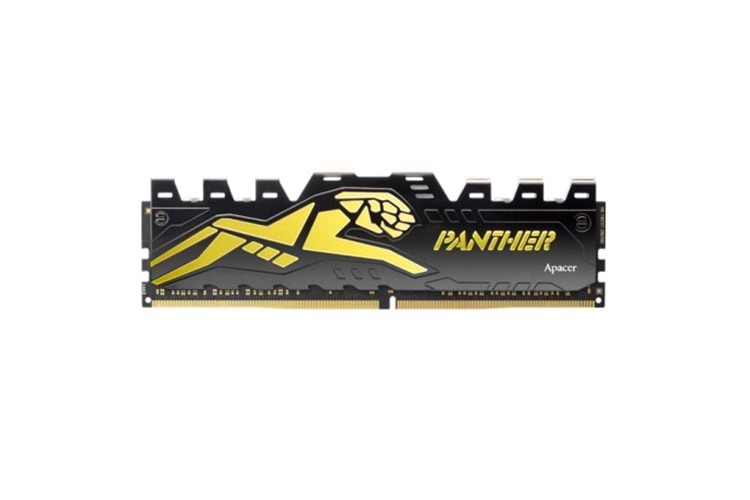 Apacer Panther Black-Gold 8GB (1x8GB) 3200MHz CL16 DDR4 Gaming Ram AH4U08G32C28Y7GAA-1