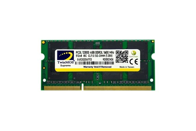 Twinmos MDD3L4GB1600N 4 GB DDR3 1600 MHz CL11 Notebook Ram